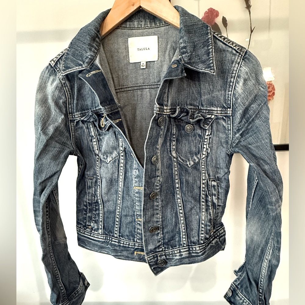 Talula Blue Cropped Jean Jacket